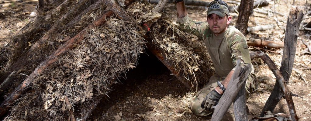 wilderness survival with a shelter