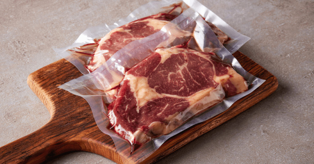 vacuum sealed meat